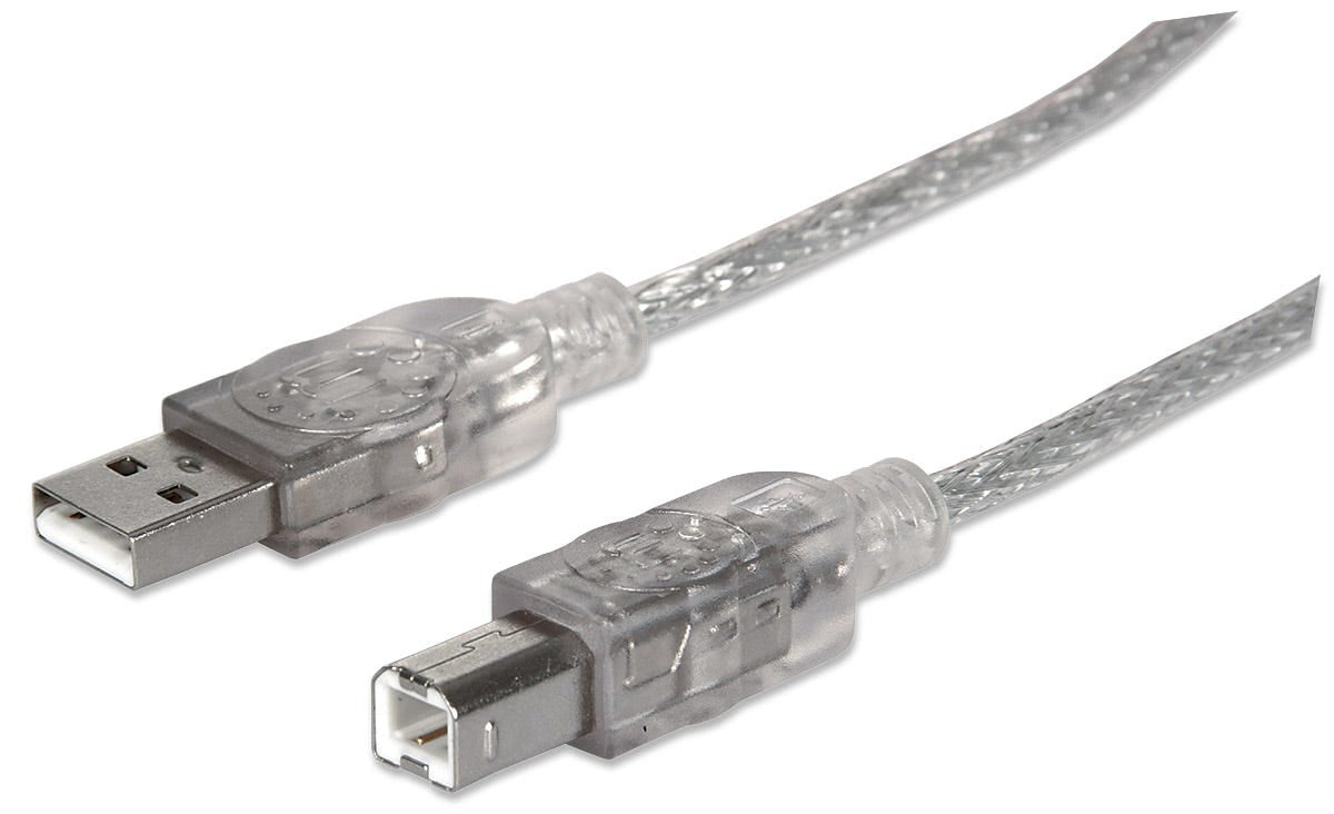 345408 Cable para impresora USB-A a USB-B de 5mts - color Plateado, Velocidades de hasta 480 Mbps. 345408 Cable para impresora USB-A a USB-B de 5mts - color Plateado, Velocidades de hasta 480 Mbps.